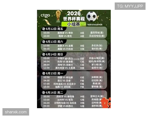 2026世界杯东道主球队赛程难度排名 2026世界杯东道主球队赛程难度排名